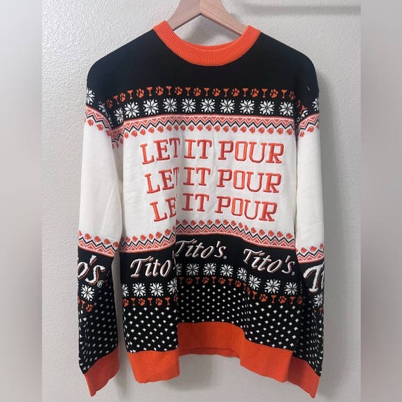 Tito’s Vodka Ugly Christmas Sweater Size Medium - Picture 1 of 6